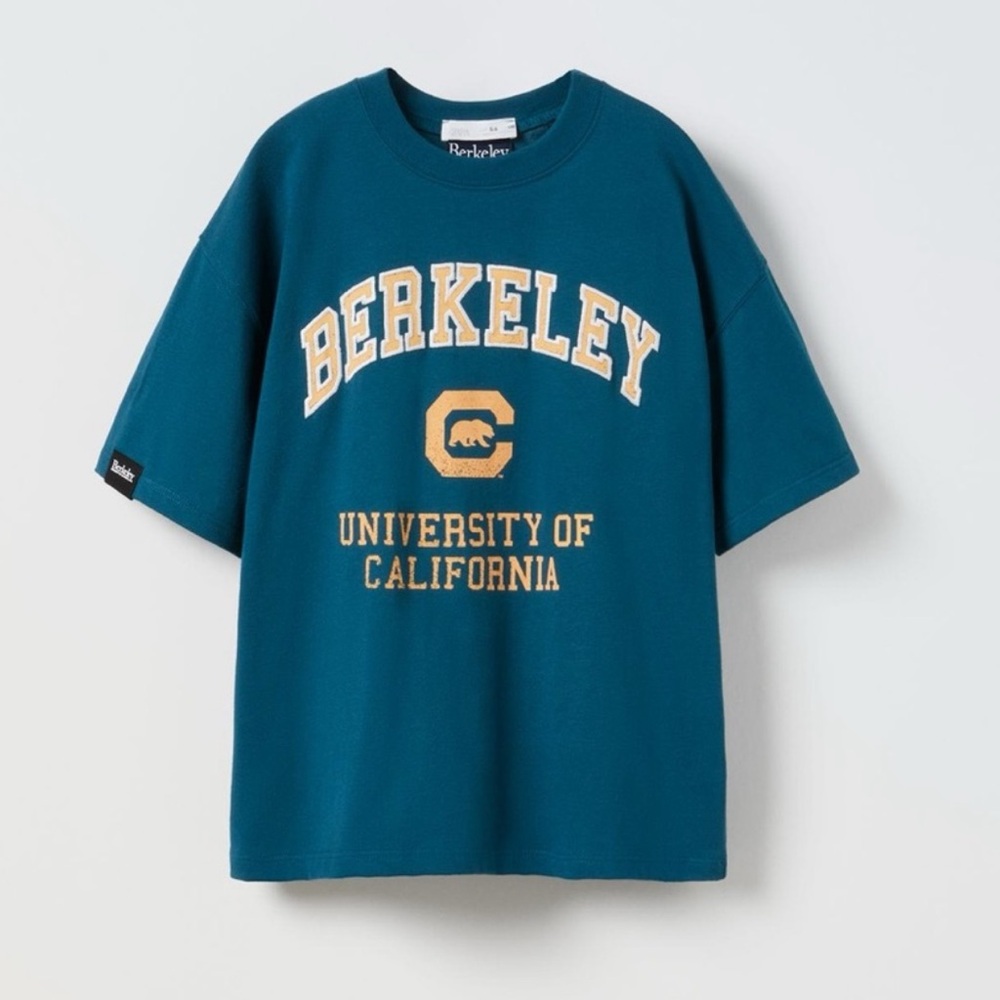 ‼️SALE‼️ Zara embroidered University Graphic short sleeve Tee
